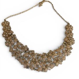 Blush/soft peach rhinestone Statement Necklace